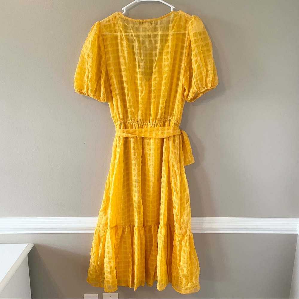 Flying Tomato Golden Yellow Midi Wrap Dress - Picture 6 of 11